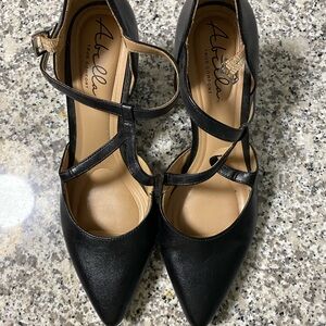 Abella Black Strappy Heels